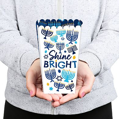Big Dot Of Happiness Hanukkah Menorah Holiday Party Favor Popcorn Treat Boxes - Set Of 12
