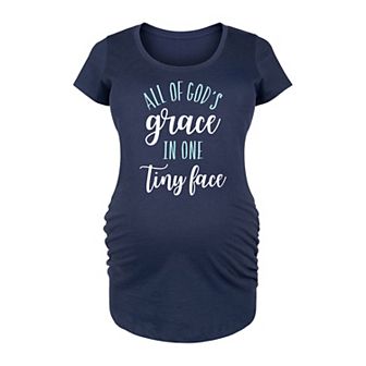 Maternity All of God's Grace One Tiny Face Graphic Tee