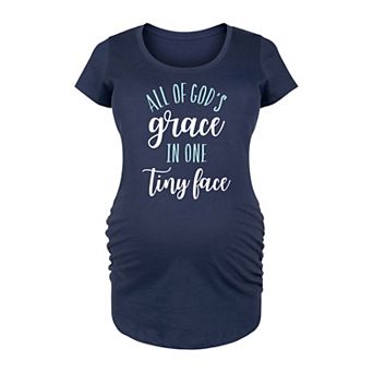 Maternity All of God's Grace One Tiny Face Graphic Tee