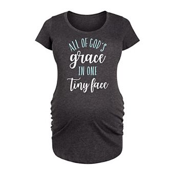 Maternity All of God's Grace One Tiny Face Graphic Tee