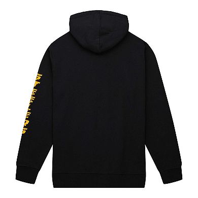 Men's Mitchell & Ness Black Pittsburgh Steelers Gridiron Classics Big Face 7.0 Pullover Hoodie