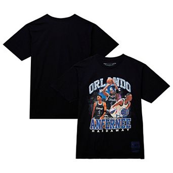 Men's Mitchell & Ness Penny Hardaway Black Orlando Magic Hardwood Classics Bling Concert Player T-Shirt