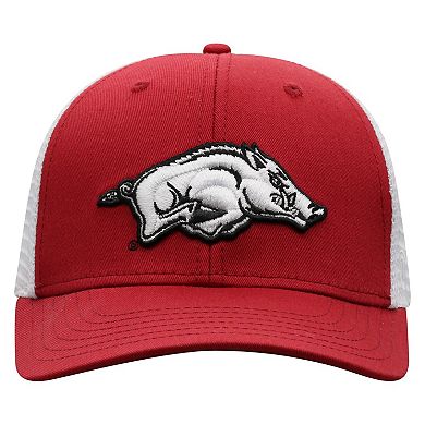 Men's Top of the World Cardinal/White Arkansas Razorbacks Trucker Snapback Hat