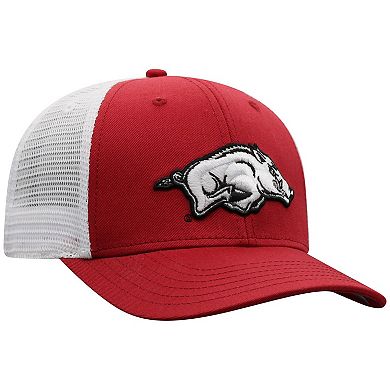 Men's Top of the World Cardinal/White Arkansas Razorbacks Trucker Snapback Hat