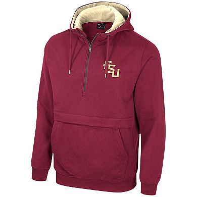 Men's Colosseum Garnet Florida State Seminoles Half-Zip Hoodie