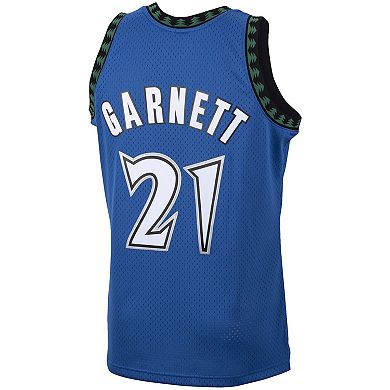 Men's Mitchell & Ness Kevin Garnett Blue Minnesota Timberwolves 2001/02 Hardwood Classics Swingman Jersey