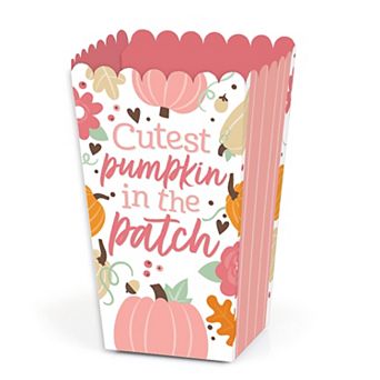 Big Dot Of Happiness Girl Little Pumpkin Birthday Or Baby Shower Favor Popcorn Boxes 12 ct