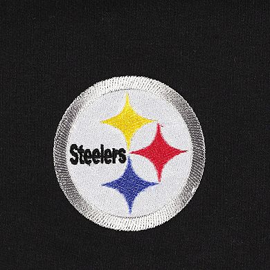 Men's Profile Black Pittsburgh Steelers Big & Tall Fleece Quarter-Zip Jacket