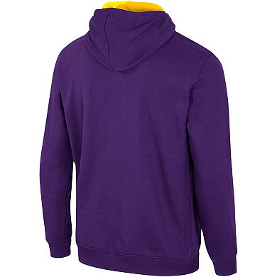 Men's Colosseum Purple LSU Tigers Half-Zip Hoodie