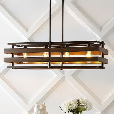 Horizon Rustic Farmhouse Iron Linear Led Pendant