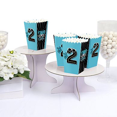 Big Dot Of Happiness Two Cool - Boy - Blue 2nd Birthday Party Favor Popcorn Treat Boxes - Set Of 12