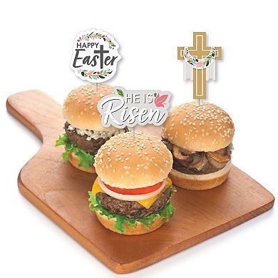 Big Dot Of Happiness Religious Easter Cupcake Toppers Christian Clear Treat Picks 24 Ct