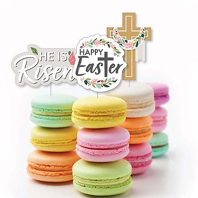 Big Dot Of Happiness Religious Easter Cupcake Toppers Christian Clear Treat Picks 24 Ct