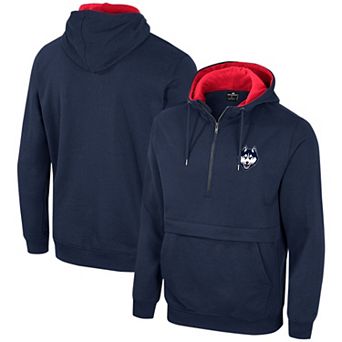 Men's Colosseum Navy UConn Huskies Half-Zip Hoodie