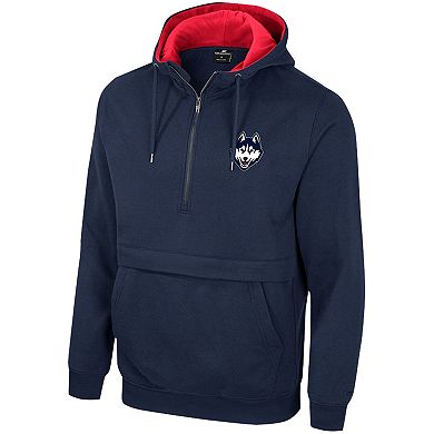 Men's Colosseum Navy UConn Huskies Half-Zip Hoodie