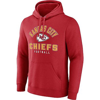 Men's Fanatics Branded  Red Kansas City Chiefs Between the Pylons Pullover Hoodie