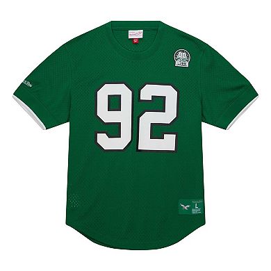 Men's Mitchell & Ness Reggie White Kelly Green Philadelphia Eagles Retired Player Name & Number Mesh Top