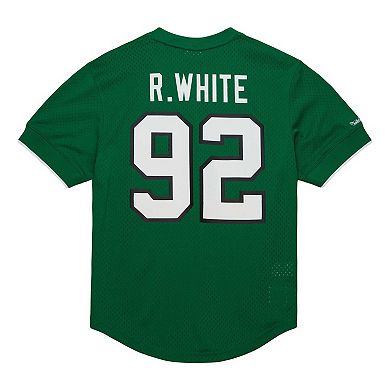 Men's Mitchell & Ness Reggie White Kelly Green Philadelphia Eagles Retired Player Name & Number Mesh Top