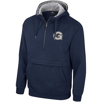 Men's Colosseum Navy Georgetown Hoyas Team Half-Zip Pullover Hoodie