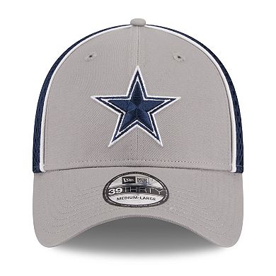 Men's New Era Gray Dallas Cowboys  Pipe 39THIRTY Flex Hat