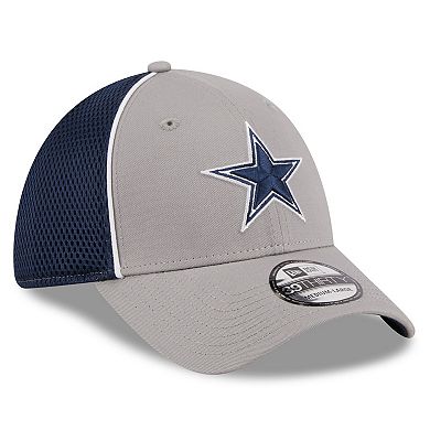 Men's New Era Gray Dallas Cowboys  Pipe 39THIRTY Flex Hat