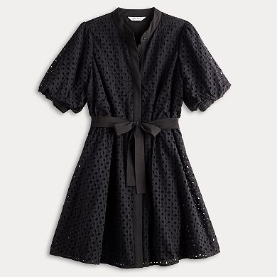 Women's Nine West Eyelet Fit & Flare Dress