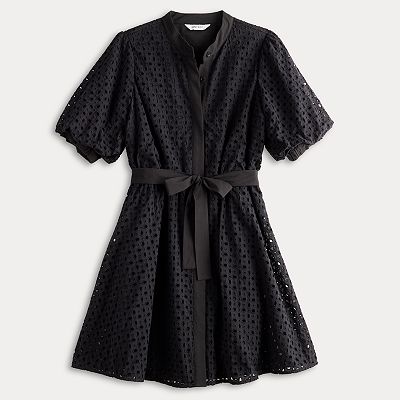Women s Nine West Eyelet Fit Flare Dress