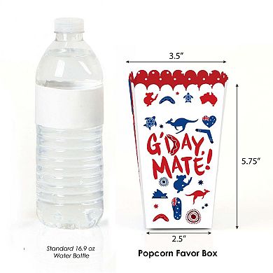 Big Dot Of Happiness Australia Day - G'day Mate Aussie Party Favor Popcorn Treat Boxes 12 Ct