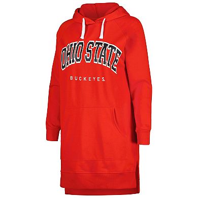 Women's Gameday Couture Scarlet Ohio State Buckeyes Take a Knee Raglan Hooded Sweatshirt Dress