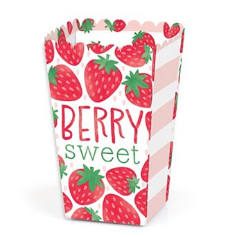 Big Dot Of Happiness Berry Sweet Strawberry Birthday Or Baby Shower Favor Popcorn Boxes 12 ct