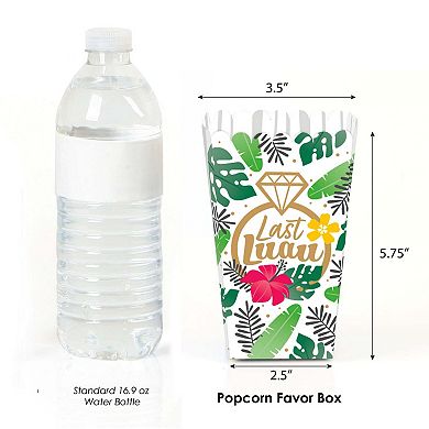 Big Dot Of Happiness Last Luau Tropical Bachelorette Bridal Shower Favor Popcorn Boxes 12 Ct