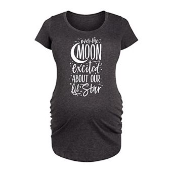 Maternity Over The Moon Excited Graphic Tee