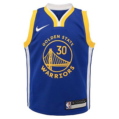 Preschool Nike Stephen Curry Royal Golden State Warriors Dri-FIT Swingman Player Jersey - Icon Edition