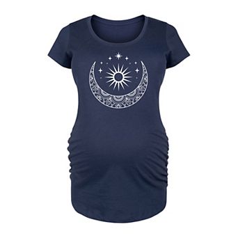 Maternity Sun Moon Rainbow Stars Graphic Tee