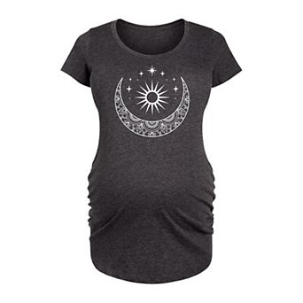 Maternity Sun Moon Rainbow Stars Graphic Tee