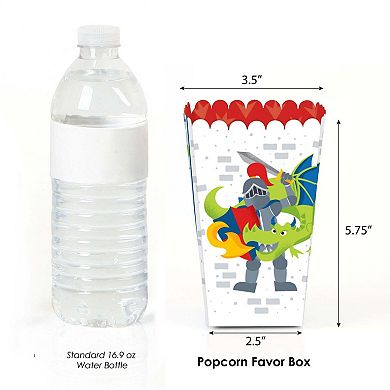 Big Dot Of Happiness Calling All Knights And Dragons - Party Favor Popcorn Treat Boxes 12 Ct