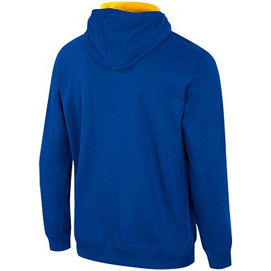 Men's Colosseum Royal Pitt Panthers Half-Zip Hoodie