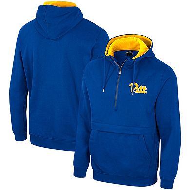 Men's Colosseum Royal Pitt Panthers Half-Zip Hoodie