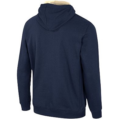 Men's Colosseum Navy Navy Midshipmen Half-Zip Hoodie