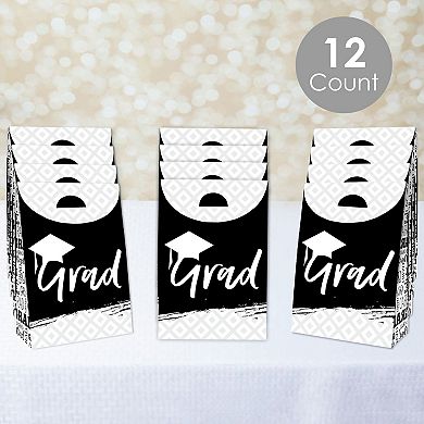 Big Dot Of Happiness Black & White Grad Best Is Yet To Come Party Goodie Boxes 12 Ct