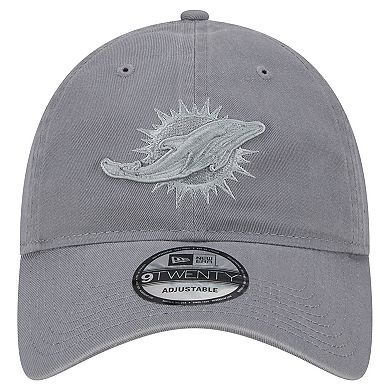 Men's New Era Gray Miami Dolphins Color Pack 9TWENTY Adjustable Hat