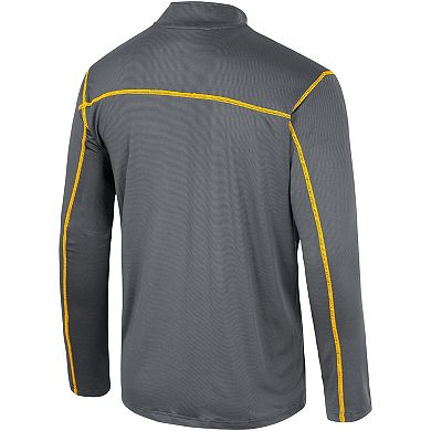 Men's Colosseum Black Iowa Hawkeyes Cameron Quarter-Zip Windshirt