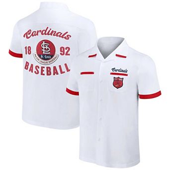 Men's Darius Rucker Collection by Fanatics White St. Louis Cardinals Bowling Button-Up Shirt