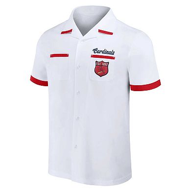Men's Darius Rucker Collection by Fanatics  White St. Louis Cardinals Bowling Button-Up Shirt
