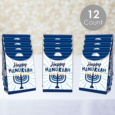 Big Dot Of Happiness Hanukkah Menorah Holiday Gift Favor Bags Party Goodie Boxes 12 Ct