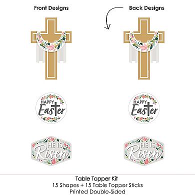 Big Dot Of Happiness Religious Easter Christian Holiday Centerpiece Stick Table Toppers 15 Ct