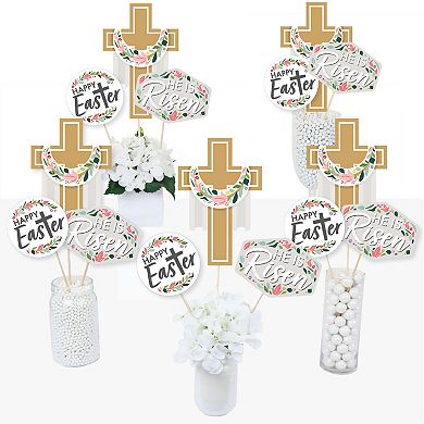 Big Dot Of Happiness Religious Easter Christian Holiday Centerpiece Stick Table Toppers 15 Ct