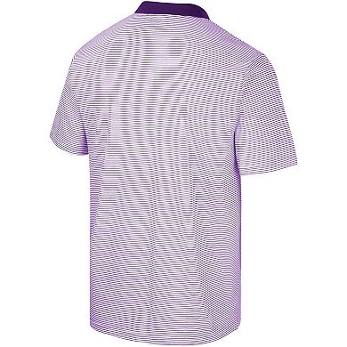 Men's Colosseum Purple/White Clemson Tigers Print Stripe Polo