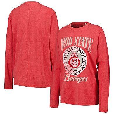 Women's Pressbox Scarlet Ohio State Buckeyes Vintage Oversized Falkland ...