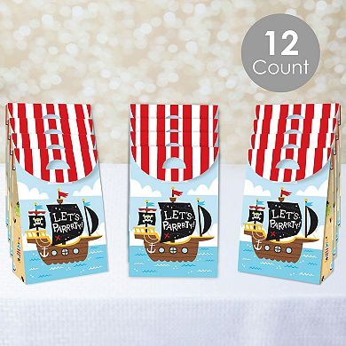 Hosuly Pirate Party Goodie Bags - 24 Pieces, Non-Woven, 7.9 X 9.8 Inch, Treasure Map Design